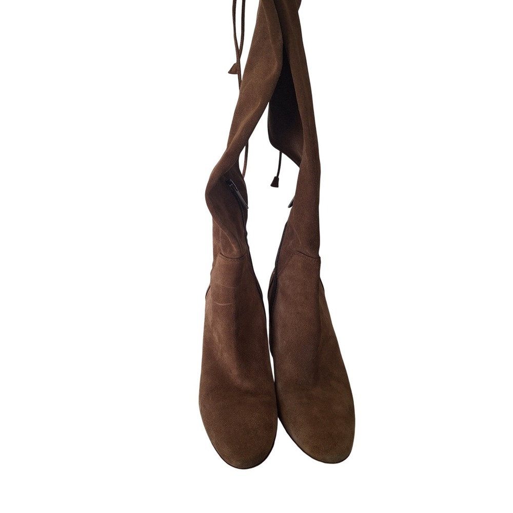 Aquatalia brown walnut suede over the knee boots size 7